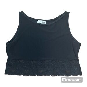 Vintage Y2K 00’s black soft stretchy top from Laurel
